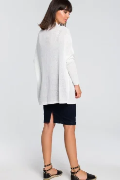 New Kardigan typu oversize - biały Swetry