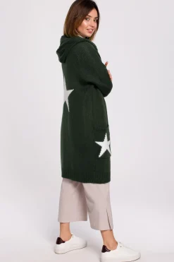 Outlet Kardigan z otywe gwiazdy - khaki Swetry