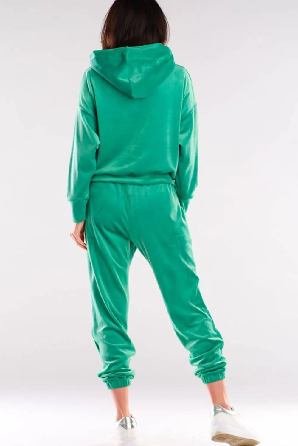 Discount Kayczna buza z kapture z weuru - zieona Odzież Casualowa|Bluzy