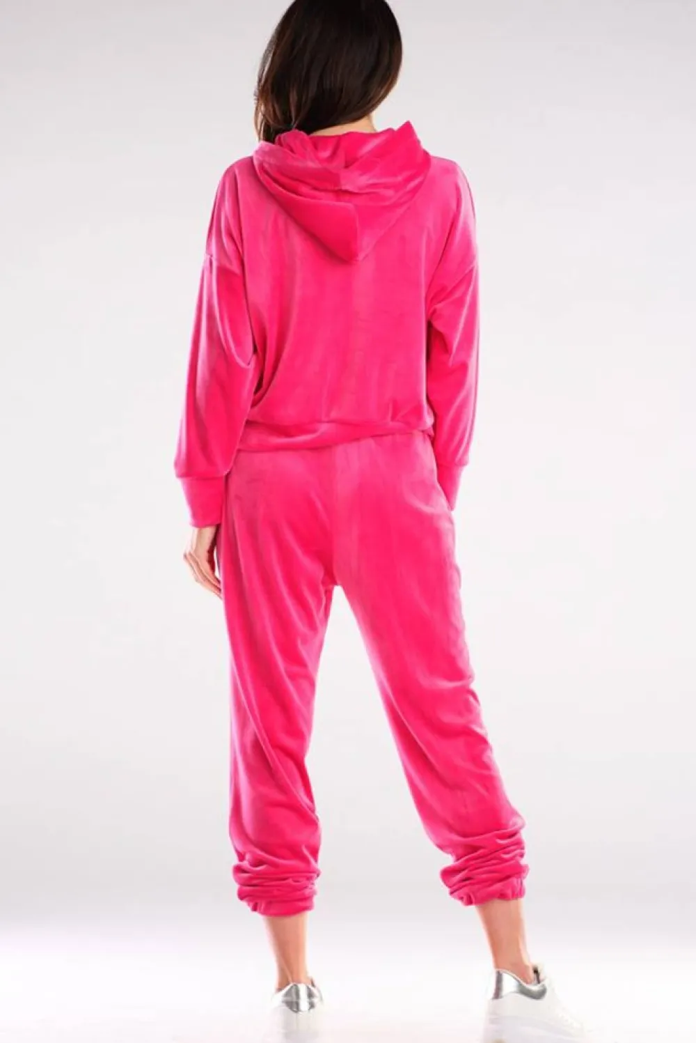 New Kayczna buza z kapture z weuru - różowa Odzież Casualowa|Bluzy