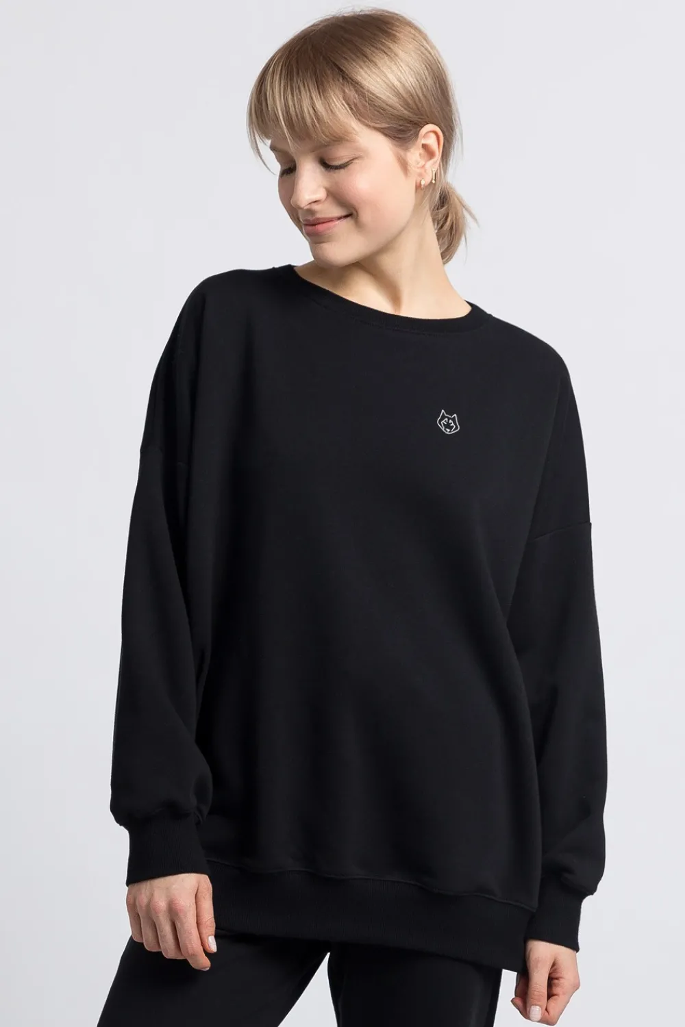 New Kayczna buza z ogo - czarna Odzież Casualowa|Bluzy