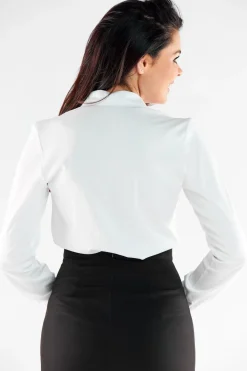 Online Kayczna kozua z kołnierzykie - biała Koszule