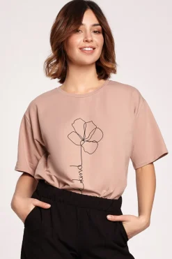 Best Kayczny t-hirt z nadrukie - okka Odzież Casualowa|Bluzki