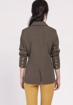 Clearance Kayczny zapinany żakiet - khaki Marynarki|Do Pracy
