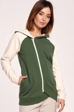 Discount Kolorowa bluza z zamkiem - model 1 Bluzy
