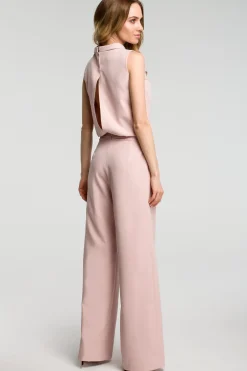 Discount Kobinezon bez rękawów - pudrowy Eleganckie Kombinezony|Kombinezony