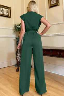 Best Kombinezon bez rękawów - zielony Eleganckie Kombinezony|Kombinezony