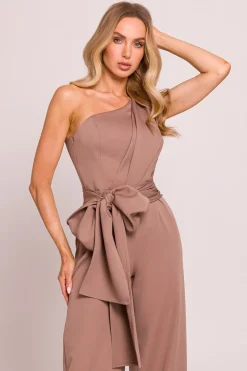 Clearance Kobinezon na jedno raię z wiązanyi zarfai - okka Eleganckie Kombinezony|Kombinezony