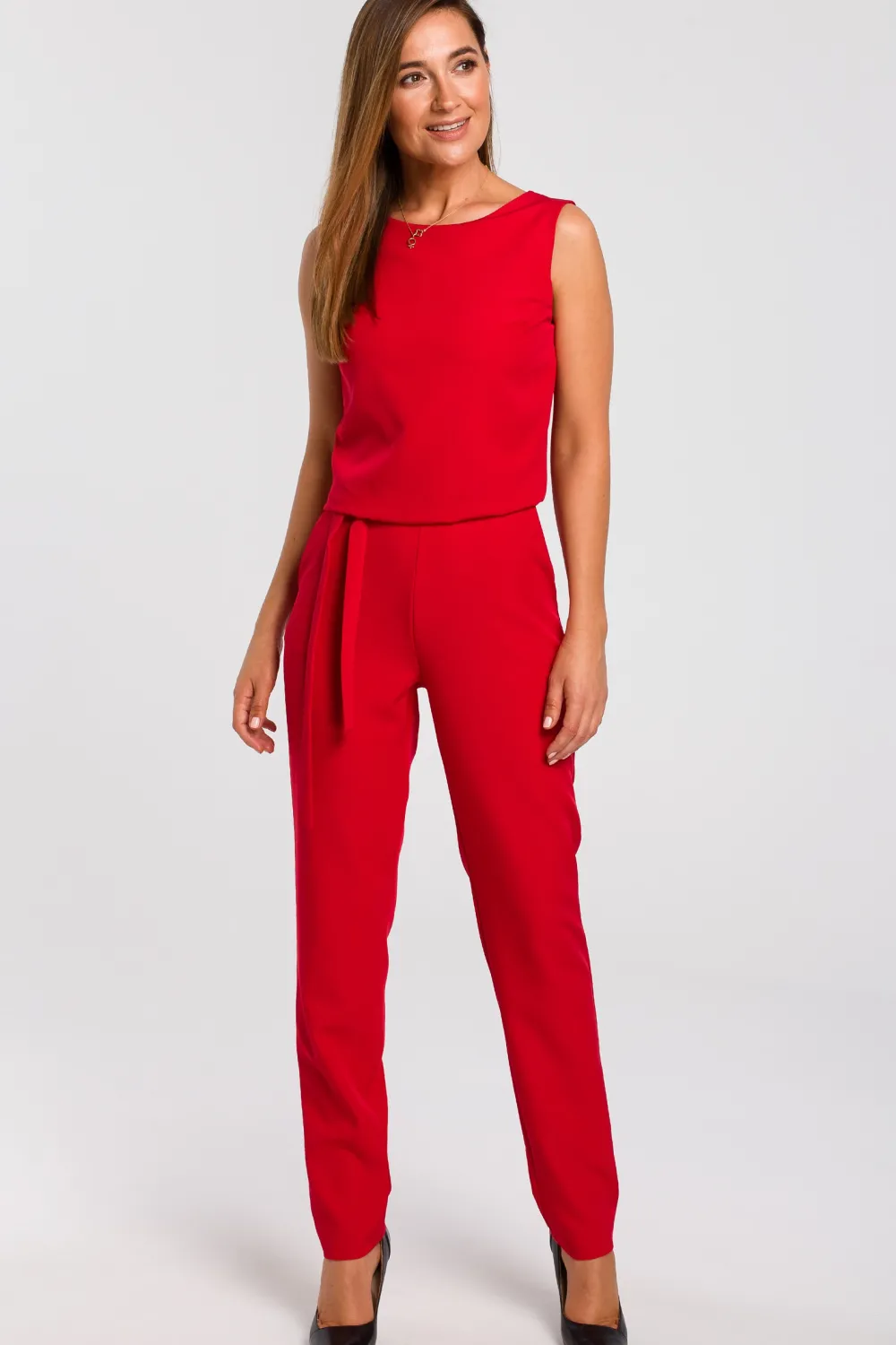 Discount Kobinezon z koronką - czerwony Eleganckie Kombinezony|Kombinezony