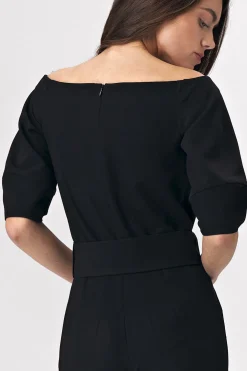Sale Kobinezon z pakie - czarny Eleganckie Kombinezony|Kombinezony