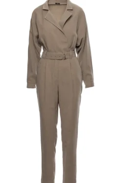 Kombinezon z paskiem - khaki OUTLET Kombinezony