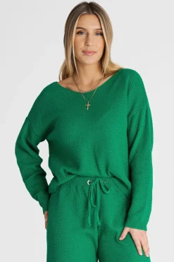 Clearance Komplet dresowy z bluzą i spodniami - zielony Komplety