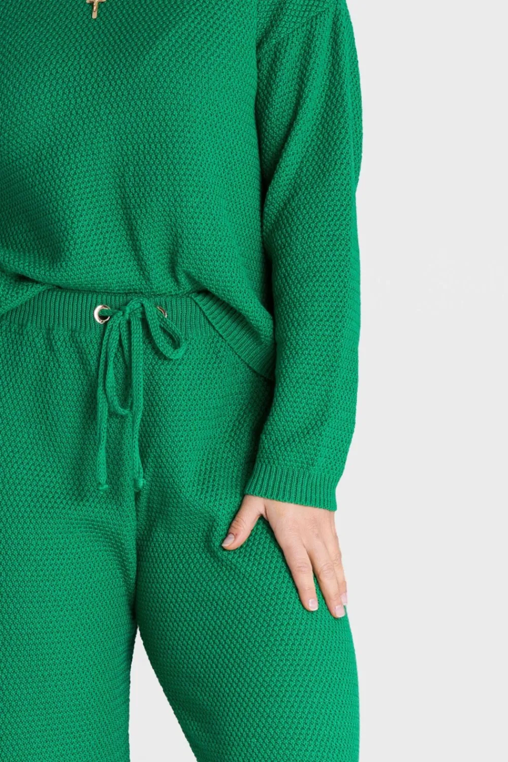 Clearance Komplet dresowy z bluzą i spodniami - zielony Komplety