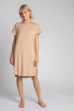Sale Kozua nocna z fabankai - cappuccino Koszule Nocne