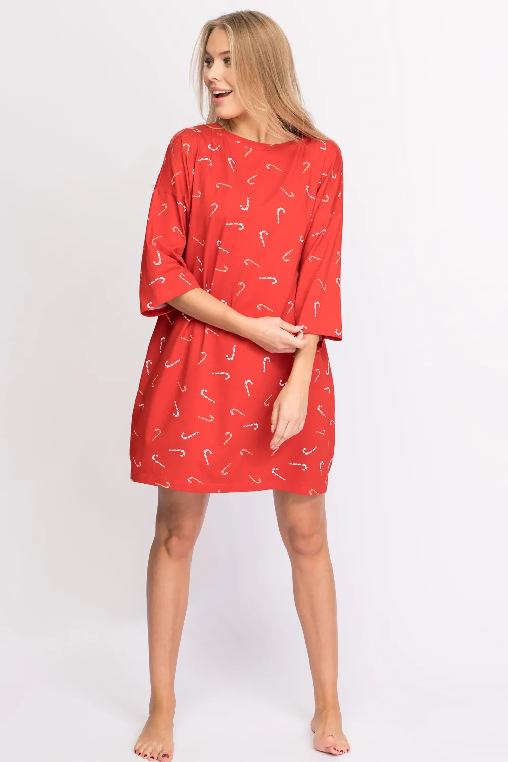 Sale Koszula nocna z motywem zimowym - model 3 Koszule Nocne