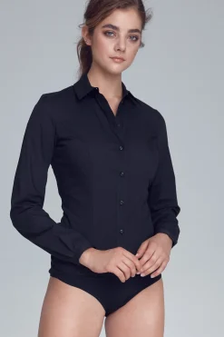 Discount Kozua body zapinana na guziki - czarna Body