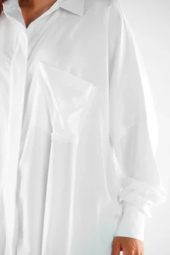 Clearance Koszula oversize o luźnym kroju - biała Koszule