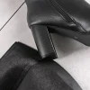 Best Kozaki na grubym obcasie - czarne Kozaki|Botki
