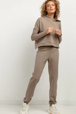 Krótka buza daka z kapture - cappuccino Odzież Casualowa|Dobry Skład