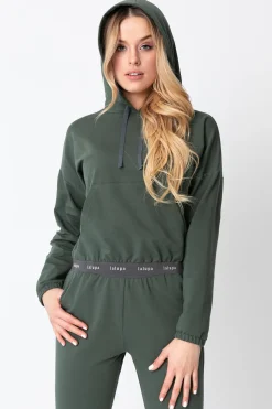 Discount Krótka buza z ogowaną guą - oiwkowa Odzież Casualowa|Bluzy