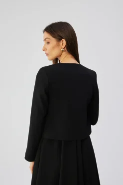 Clearance Krótka arynarka bez zapięcia - czarna Marynarki|Dobry Skład