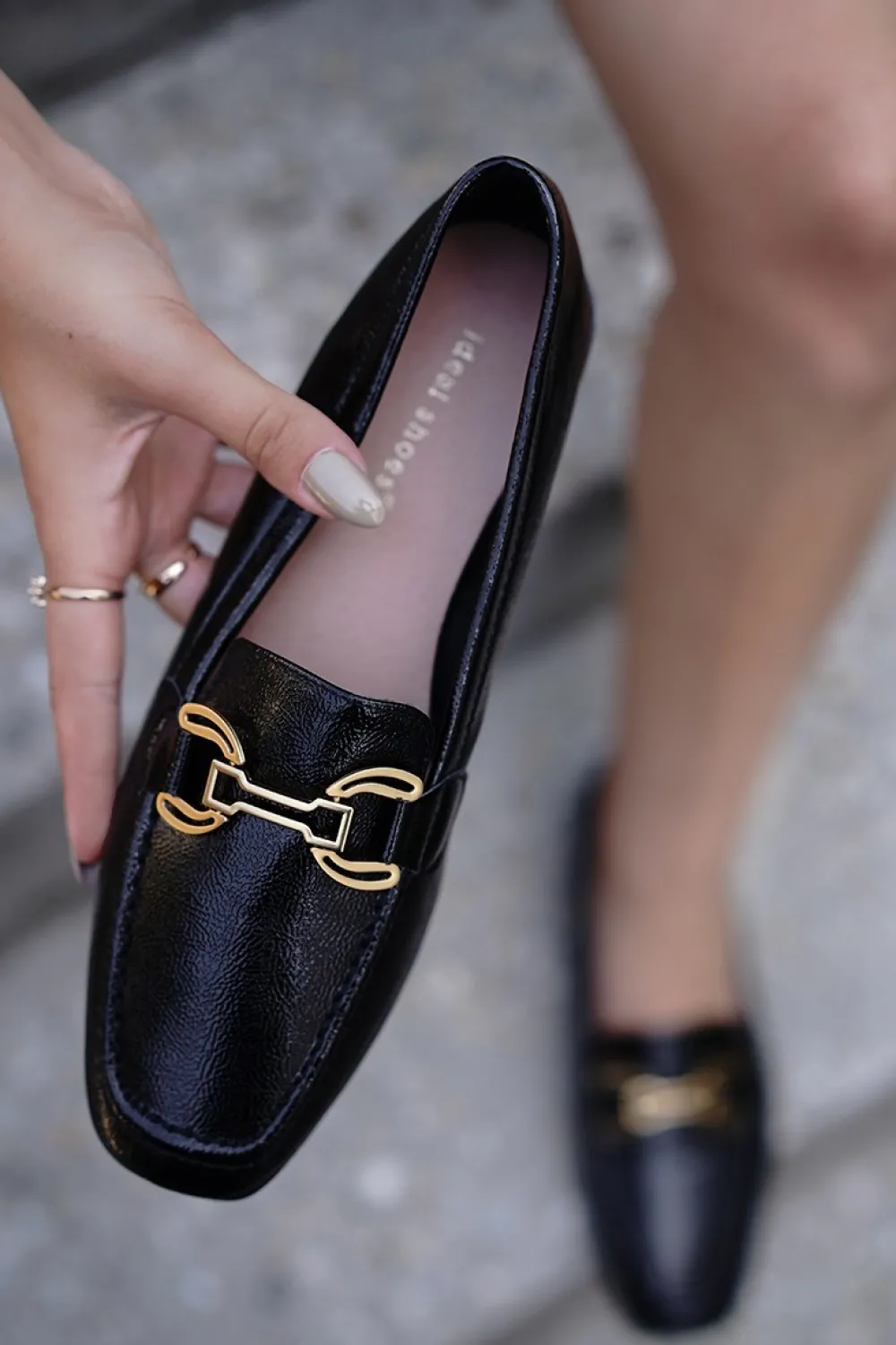 Discount Lakierki Zuri - czarne Mokasyny|Buty