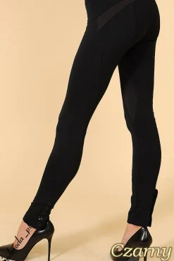 Online Legginsy ze wstawką nad pośladkami i na udach Legginsy