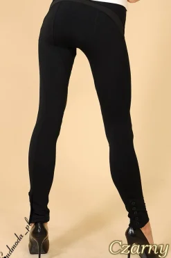 Online Legginsy ze wstawką nad pośladkami i na udach Legginsy
