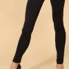 New Legginsy z przeszyciami i wstawkami na łydkach Legginsy