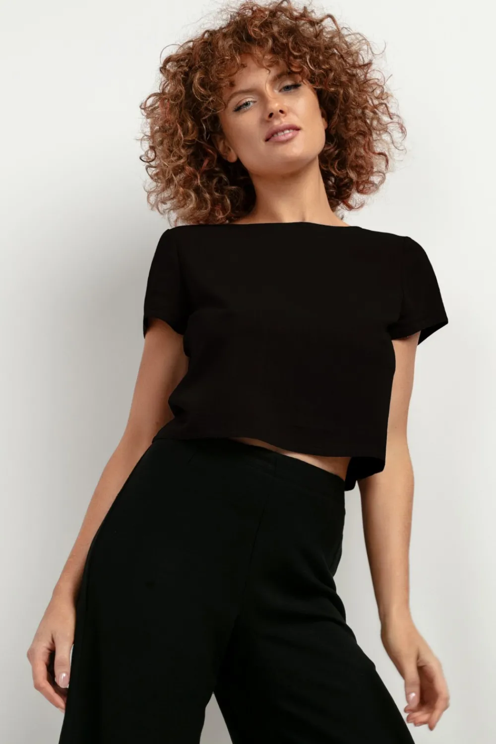 Outlet ekki krótki top z ne - czarny Odzież Casualowa|Dobry Skład