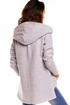 uźna buza overize z kapture - zara Odzież Casualowa|Bluzy