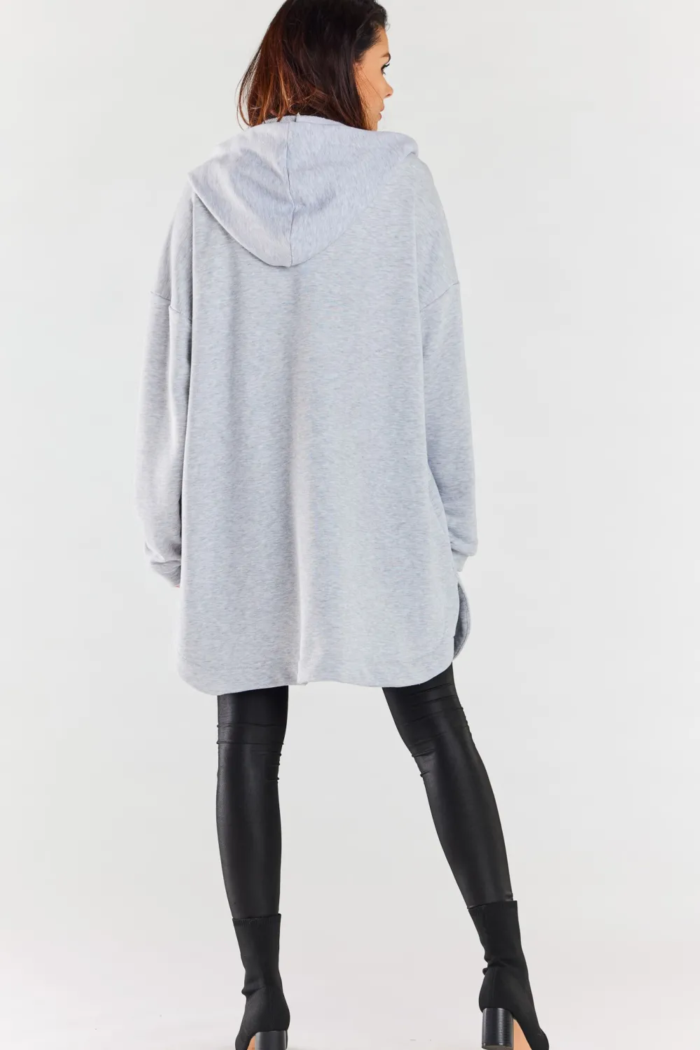 Luźna bluza z kapturem i kieszeniami - szara Odzież Casualowa|Dobry Skład