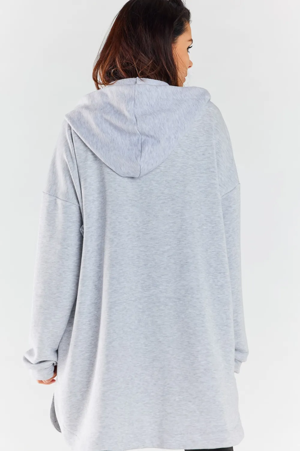 Luźna bluza z kapturem i kieszeniami - szara Odzież Casualowa|Dobry Skład