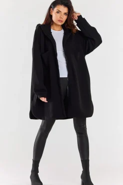 Clearance Luźna bluza z kapturem i kieszeniami - czarna Odzież Casualowa|Dobry Skład