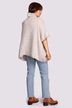 Best Luźny sweter typu ponczo - kość słoniowa Swetry