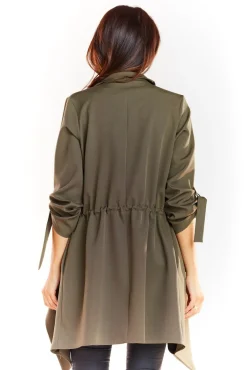 Clearance uźny zwiewny żakiet - khaki Marynarki