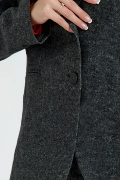 Clearance arynarka z doiezką wełny zapinana na guziki - zara Marynarki