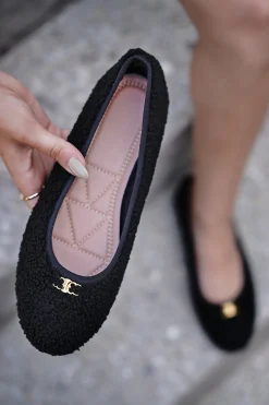 Discount Materiałowe baleriny Zaylee - czarne Baleriny|Buty