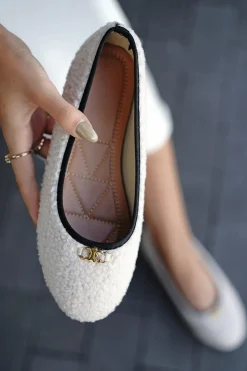 Sale Materiałowe baleriny Zaylee - jasnobeżowe Baleriny|Buty
