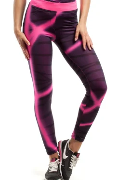 Clearance Modne neonowe legginsy sportowe - model 2 Odzież Casualowa|Spodnie