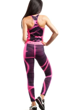 Clearance Modne neonowe legginsy sportowe - model 2 Odzież Casualowa|Spodnie