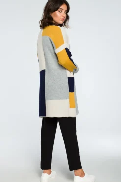 Outlet Niezapinany kolorowy kardigan - model 2 Swetry