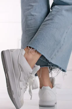 New Niskie trampki Alanys - białe Sneakersy