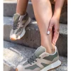 Clearance Niskie trampki Vera - beżowo-zielone Sneakersy
