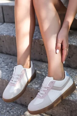Clearance Niskie trampki Yana - beżowo-niebieskie Sneakersy