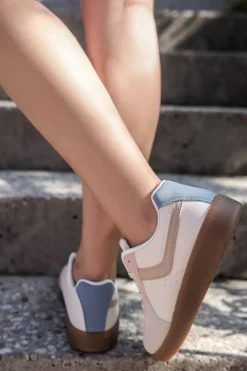 Clearance Niskie trampki Yana - beżowo-niebieskie Sneakersy