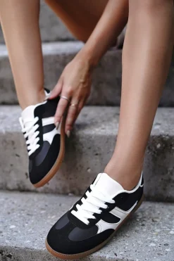 Hot Niskie trampki Yara - czarno-białe Sneakersy