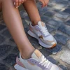 Niskie trampki Zaniyah - kremowe Sneakersy