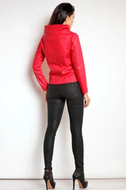 Best Nowoczesna bluza z kołnierzem - czerwona Dobry Skład|Bluzy