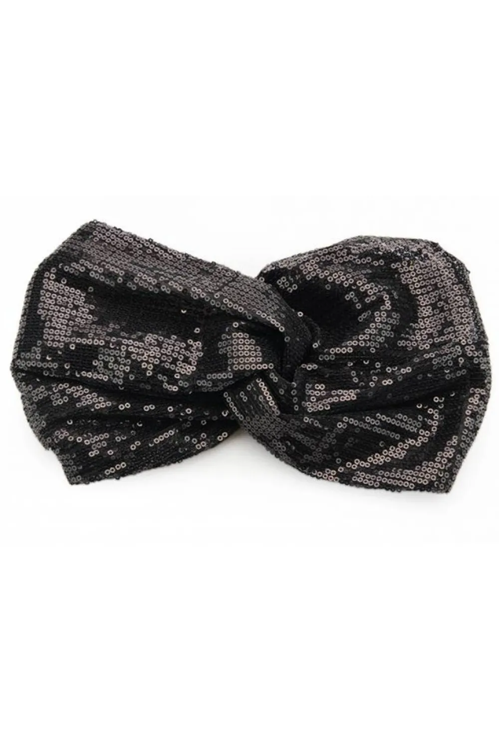 Opaska bandana na głowę - czarna-cekiny Akcesoria